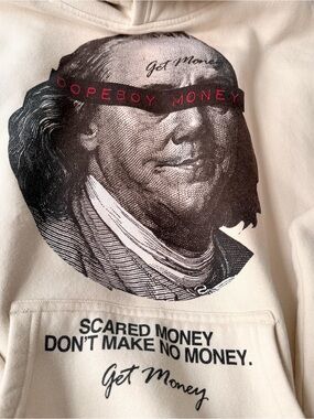 Hasta Muerte "Scared Money Don't Make No Money"  "Dope Boy" Hoodie graphic Large
